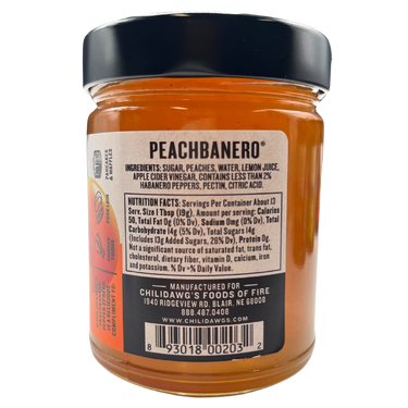 Peachbanero Pepper Spread | 9 oz | Gluten Free | Chili Dawg's Foods of Fire